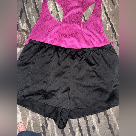 Victoria secret satin  racer back logo cami in Fushia size xL - Picture 12 of 14